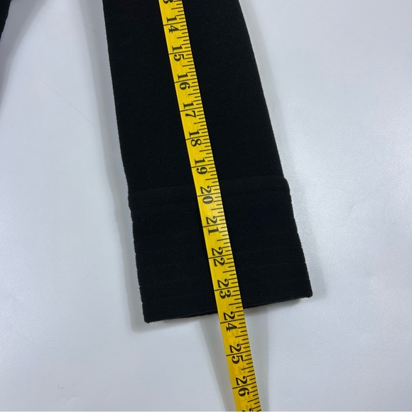 London Fog Womens Medium Black Wool Pea Coat Plaid Scarf Business Professional - Picture 7 of 9